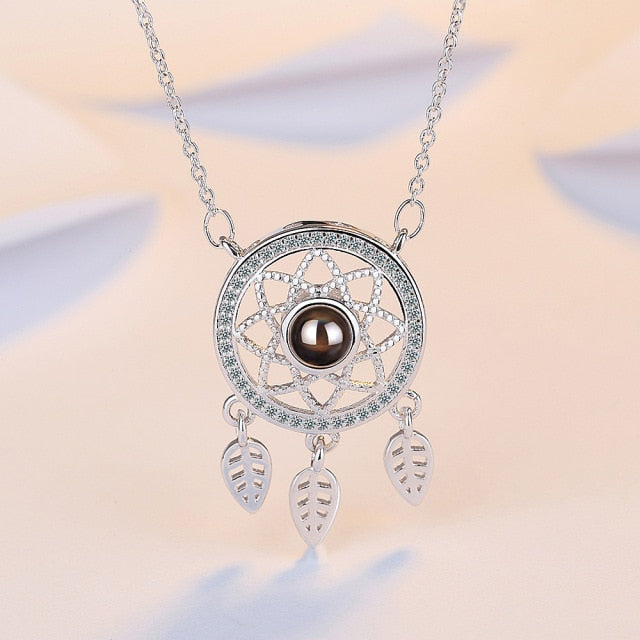 100 languages of love necklace Projection Pendant Necklace For Women Crystal Jewelry - MERGE.DAY.1.FREESTYLE