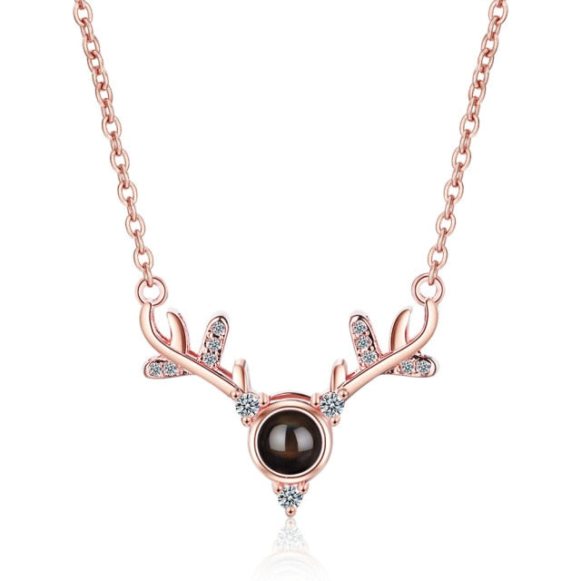 100 languages of love necklace Projection Pendant Necklace For Women Crystal Jewelry - MERGE.DAY.1.FREESTYLE
