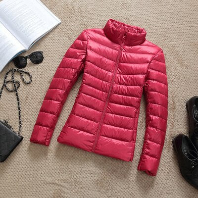 90% Ultra light duck down jackets women 2021 new Hooded winter coat - MERGE.DAY.1.FREESTYLE