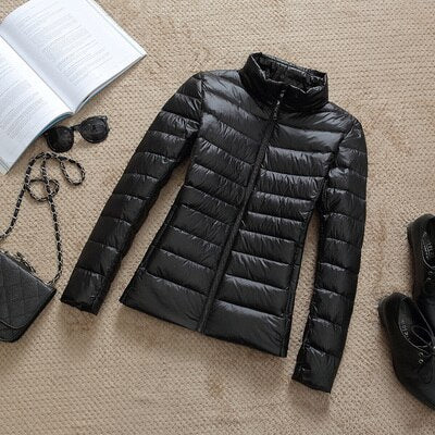 90% Ultra light duck down jackets women 2021 new Hooded winter coat - MERGE.DAY.1.FREESTYLE