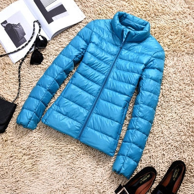90% Ultra light duck down jackets women 2021 new Hooded winter coat - MERGE.DAY.1.FREESTYLE