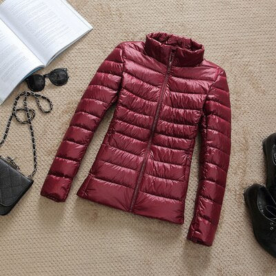 90% Ultra light duck down jackets women 2021 new Hooded winter coat - MERGE.DAY.1.FREESTYLE