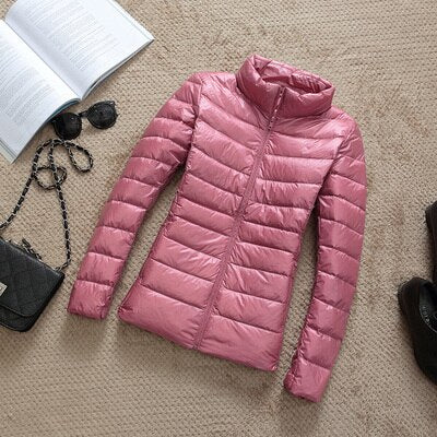 90% Ultra light duck down jackets women 2021 new Hooded winter coat - MERGE.DAY.1.FREESTYLE