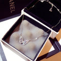 Ins New Arrive Zirconia Butterfly Necklace Charm Bling CZ Rose Gold Butterfly Jewelry - MERGE.DAY.1.FREESTYLE