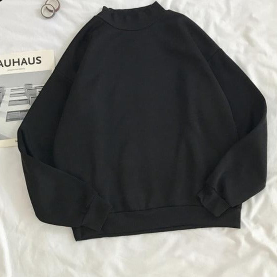 O-neck Hoodies Women Winter Autumn Pullover Sweatshirt Female Pure Color Loose Tracksuit - MERGE.DAY.1.FREESTYLE