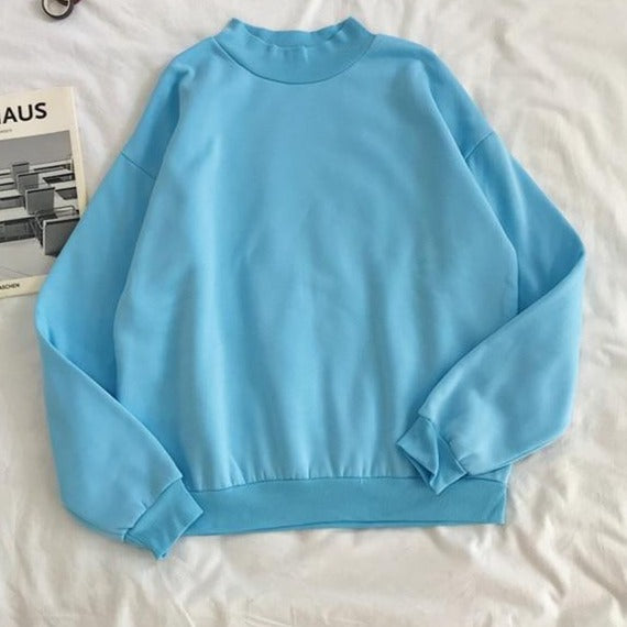 O-neck Hoodies Women Winter Autumn Pullover Sweatshirt Female Pure Color Loose Tracksuit - MERGE.DAY.1.FREESTYLE