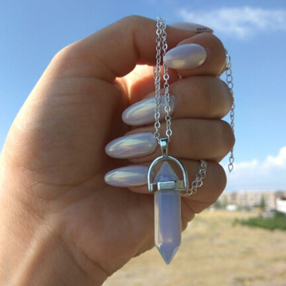 nowadaysfashion Crystals Necklace Bohemian Hexagon Opal Pendant Necklace - MERGE.DAY.1.FREESTYLE