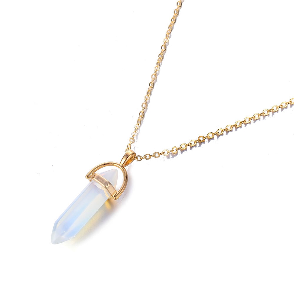 nowadaysfashion Crystals Necklace Bohemian Hexagon Opal Pendant Necklace - MERGE.DAY.1.FREESTYLE