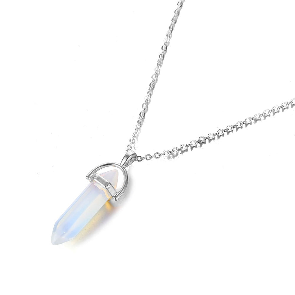 nowadaysfashion Crystals Necklace Bohemian Hexagon Opal Pendant Necklace - MERGE.DAY.1.FREESTYLE