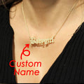 nowadaysfashion Stainless Steel Initial Name Necklace Custom Personalized Letter Choker Necklace Pendant Nameplate - MERGE.DAY.1.FREESTYLE