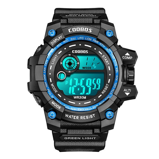 Men Sport Watch High-end Silicone Strap Military Wrist Watch Calendar Waterproof Digital Watch - MERGE.DAY.1.FREESTYLE