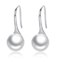 nowadaysfashion Sterling Silver Elegant Round Pure Love Pearl Drop Earrings - MERGE.DAY.1.FREESTYLE