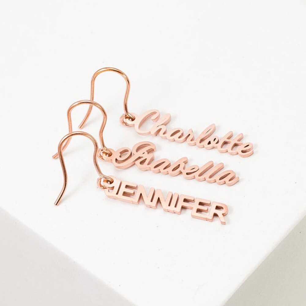 nowadaysfashion Customized Name Pendant Earrings for women Gold Personalized Letter - MERGE.DAY.1.FREESTYLE