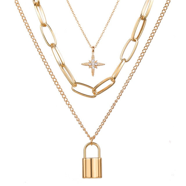 Gold Plated Necklaces Choker for Women, - MERGE.DAY.1.FREESTYLE