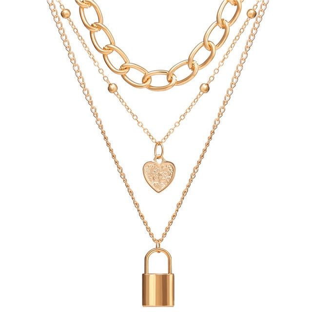 Gold Plated Necklaces Choker for Women, - MERGE.DAY.1.FREESTYLE