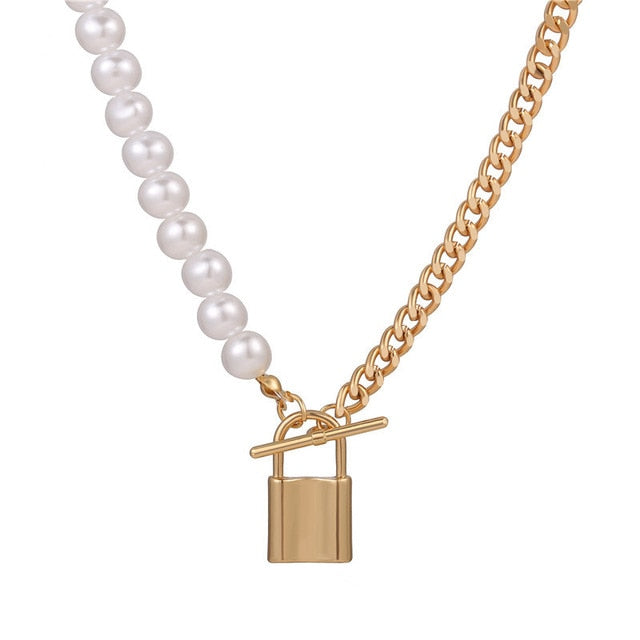 Gold Plated Necklaces Choker for Women, - MERGE.DAY.1.FREESTYLE