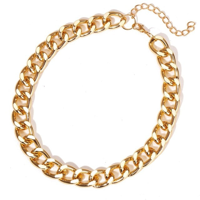Gold Plated Necklaces Choker for Women, - MERGE.DAY.1.FREESTYLE