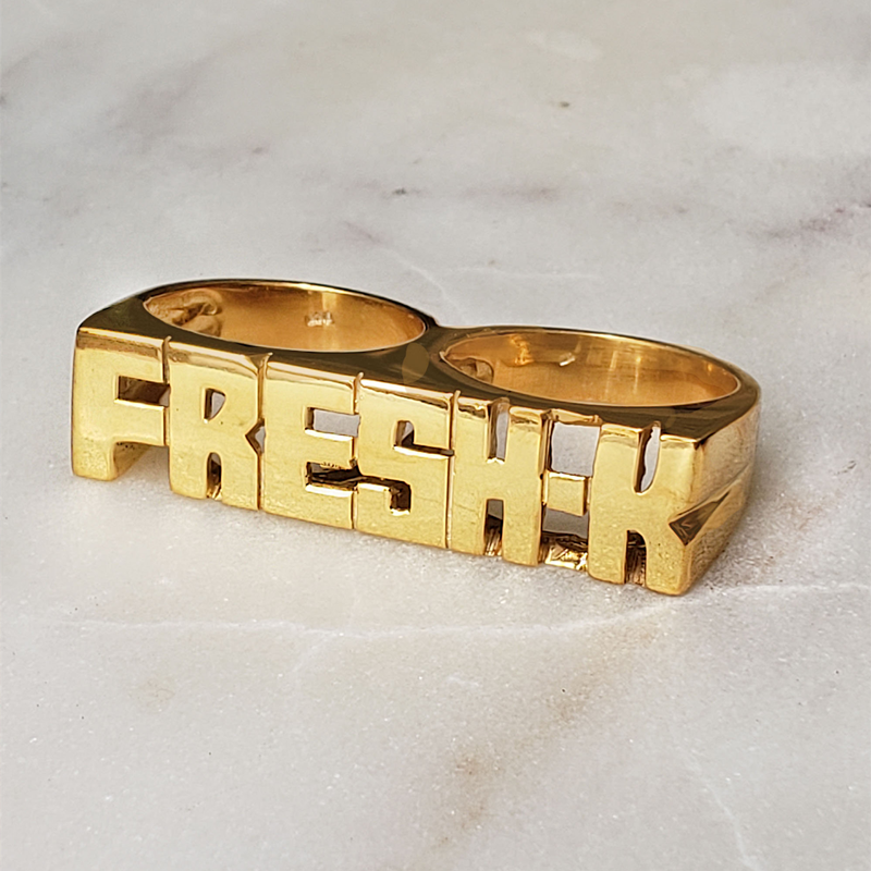 nowadaysfashion Custom Name Ring Gold Personality Hip Hop Ring Women Fashion Punk Letter Ring - MERGE.DAY.1.FREESTYLE
