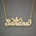 nowadaysfashion Gothic Name Crown Necklace For Women Custom Nameplate Necklace Personality Chain Necklace - MERGE.DAY.1.FREESTYLE
