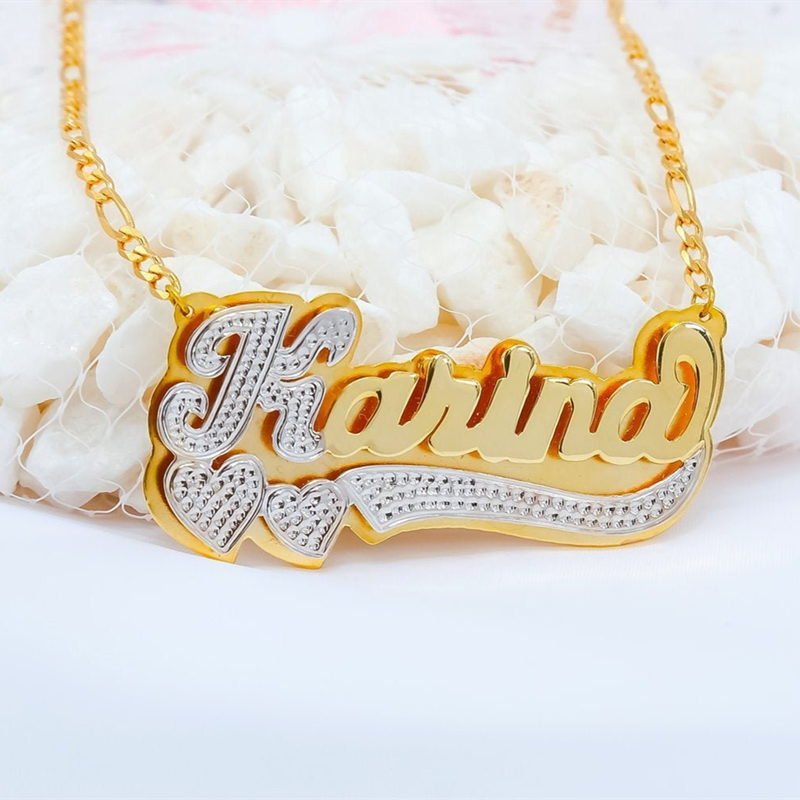 nowadaysfashion Custom Name Necklace Personality Stainless Steel Gold Choker Nameplate Pendant Necklace - MERGE.DAY.1.FREESTYLE