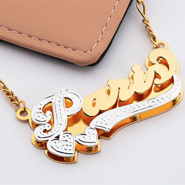 nowadaysfashion Custom Name Necklace Personality Stainless Steel Gold Choker Nameplate Pendant Necklace - MERGE.DAY.1.FREESTYLE