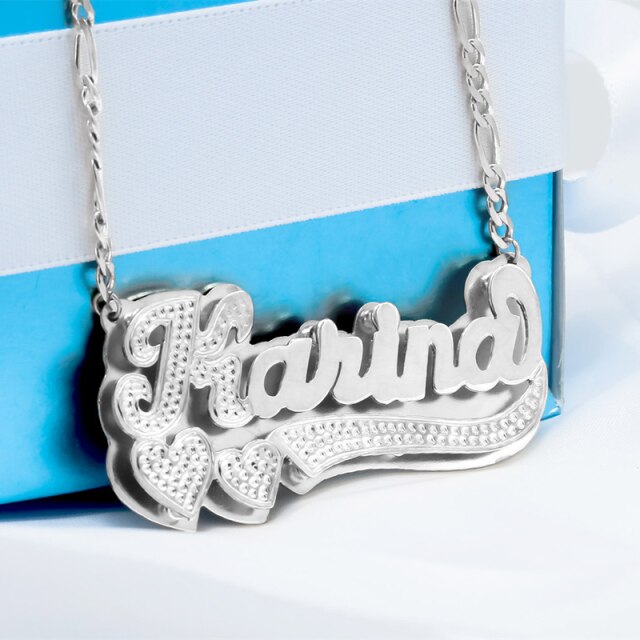 nowadaysfashion Custom Name Necklace Personality Stainless Steel Gold Choker Nameplate Pendant Necklace - MERGE.DAY.1.FREESTYLE