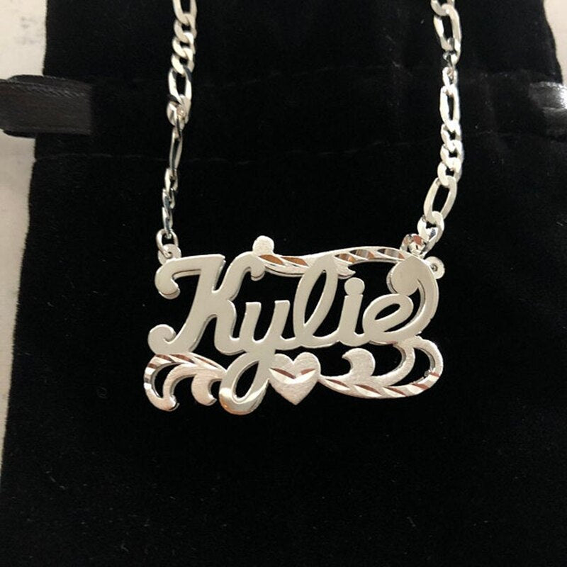 nowadaysfashion Custom Name Necklace Women Double Plated Gothic Nameplate Personalized Customized - MERGE.DAY.1.FREESTYLE