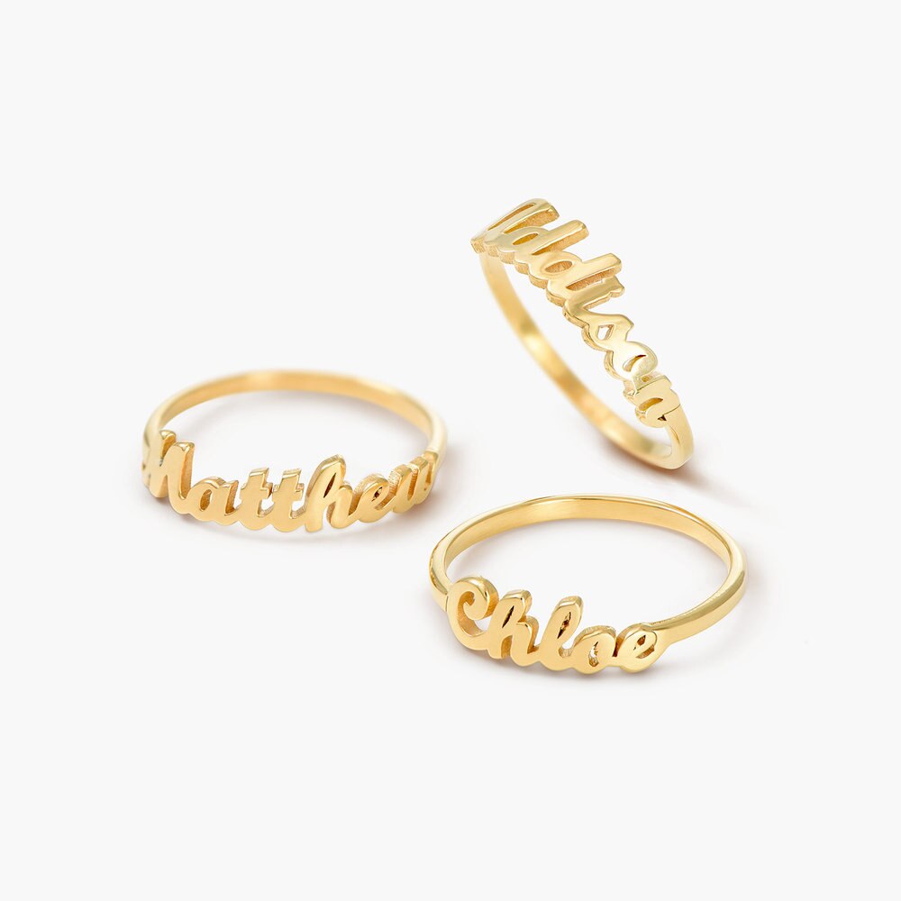 Customized Name Ring for Women Gold Personalized Letter - MERGE.DAY.1.FREESTYLE