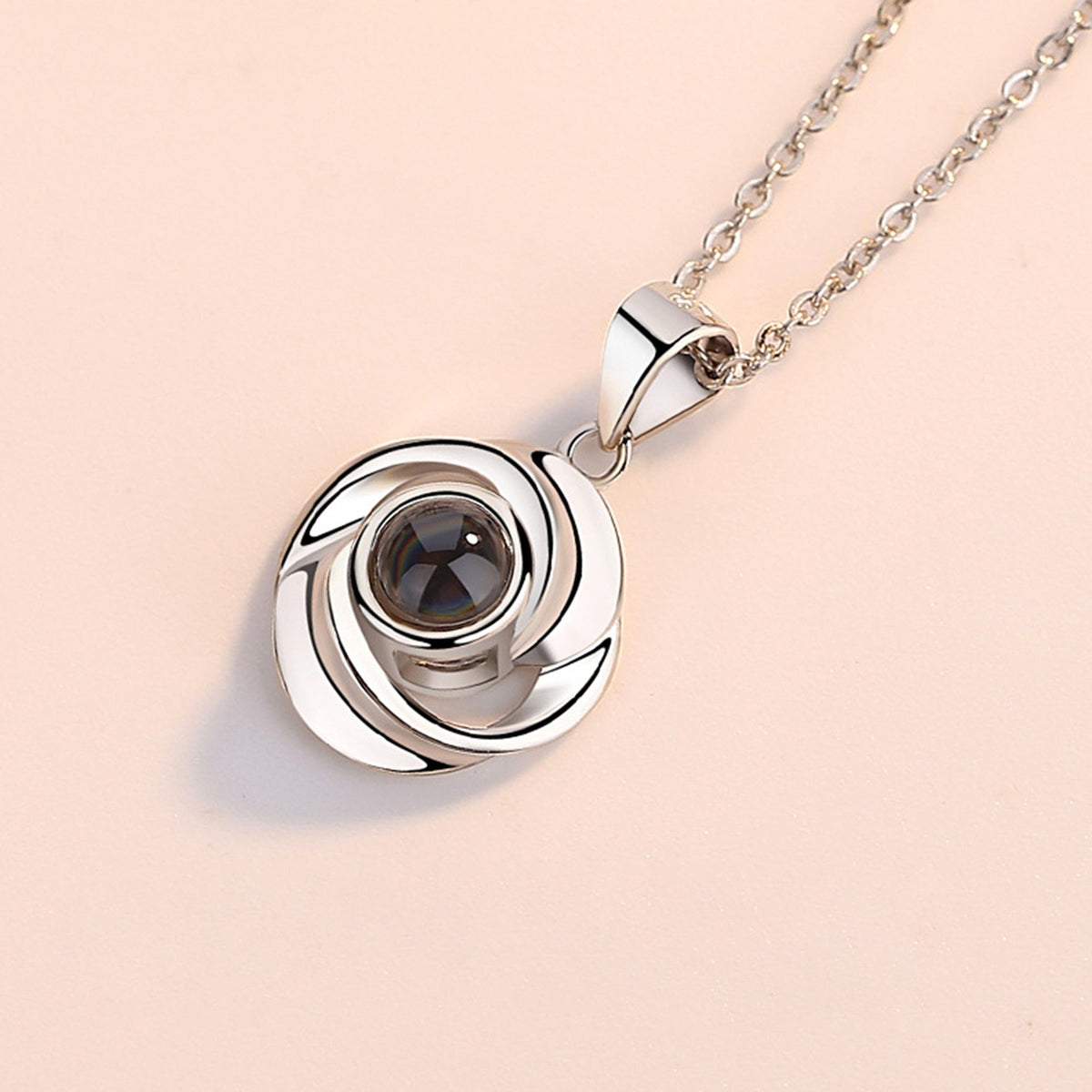 Rose Flower Photo Projection Necklace - MERGE.DAY.1.FREESTYLE