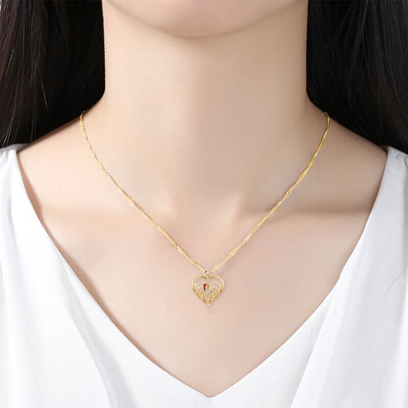 nowadaysfashion Bird Pendant Yellow Gold Color Charm Necklace - MERGE.DAY.1.FREESTYLE