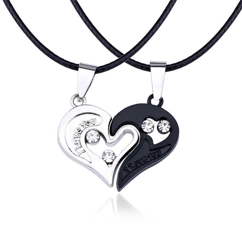 matching necklaces for couples necklaces I Love You Heart-shaped Pendant Choker For Women Gift 1 Pair - MERGE.DAY.1.FREESTYLE