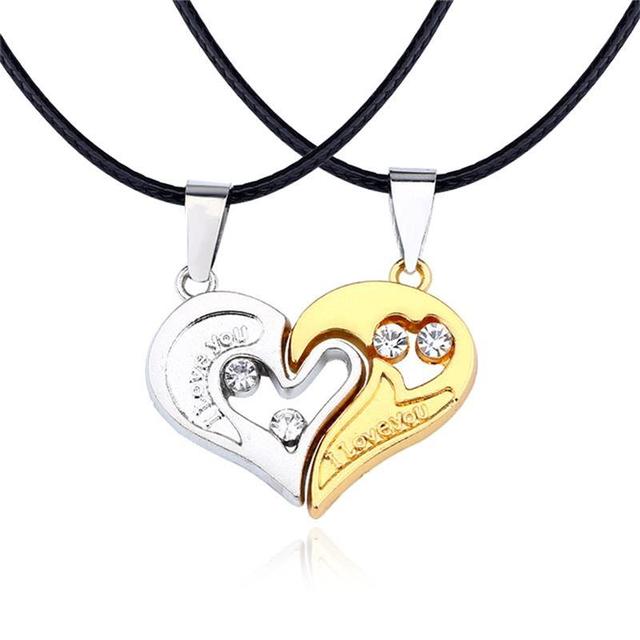 matching necklaces for couples necklaces I Love You Heart-shaped Pendant Choker For Women Gift 1 Pair - MERGE.DAY.1.FREESTYLE