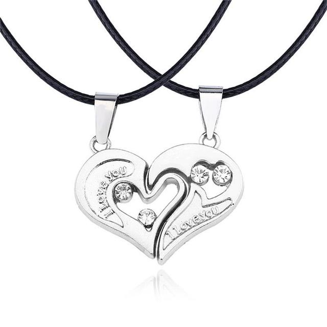 matching necklaces for couples necklaces I Love You Heart-shaped Pendant Choker For Women Gift 1 Pair - MERGE.DAY.1.FREESTYLE