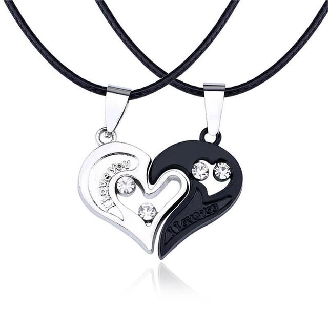 matching necklaces for couples necklaces I Love You Heart-shaped Pendant Choker For Women Gift 1 Pair - MERGE.DAY.1.FREESTYLE