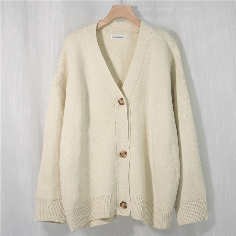 New 2021 Winter Spring Women's Sweaters V-Neck Buttons Cardigans - MERGE.DAY.1.FREESTYLE