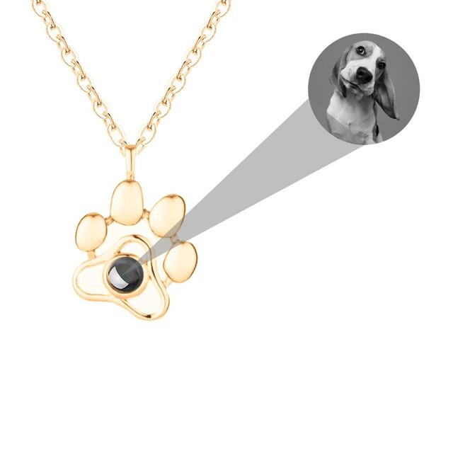 dog memorial necklace with picture Pendant Personalized Projection Necklace - MERGE.DAY.1.FREESTYLE