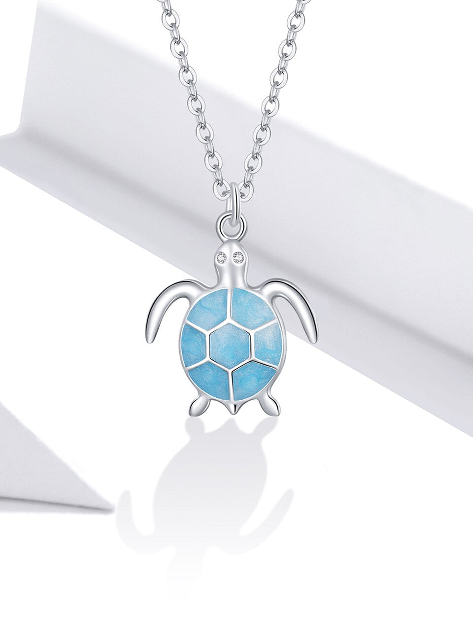 nowadaysfashion Blue Turtle Pendant Necklace Enamel Adjustable Necklace - MERGE.DAY.1.FREESTYLE