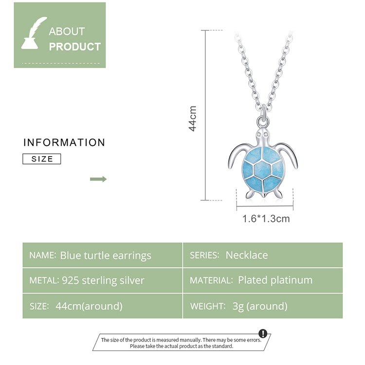 nowadaysfashion Blue Turtle Pendant Necklace Enamel Adjustable Necklace - MERGE.DAY.1.FREESTYLE