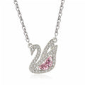 Swan Pink Crystal Zircon Diamonds Gemstones Pendant Necklaces - MERGE.DAY.1.FREESTYLE