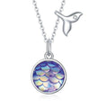 nowadaysfashion Sparkling Fishtail Scale Blue Necklace Ocean Chain Link - MERGE.DAY.1.FREESTYLE