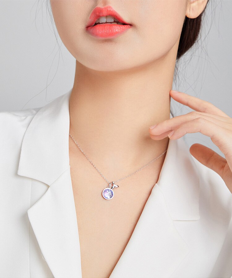 nowadaysfashion Sparkling Fishtail Scale Blue Necklace Ocean Chain Link - MERGE.DAY.1.FREESTYLE