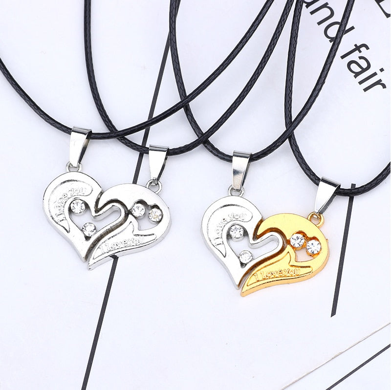 matching necklaces for couples necklaces I Love You Heart-shaped Pendant Choker For Women Gift 1 Pair - MERGE.DAY.1.FREESTYLE