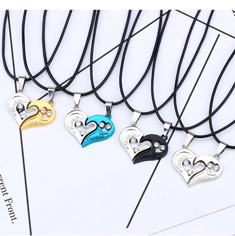 matching necklaces for couples necklaces I Love You Heart-shaped Pendant Choker For Women Gift 1 Pair - MERGE.DAY.1.FREESTYLE