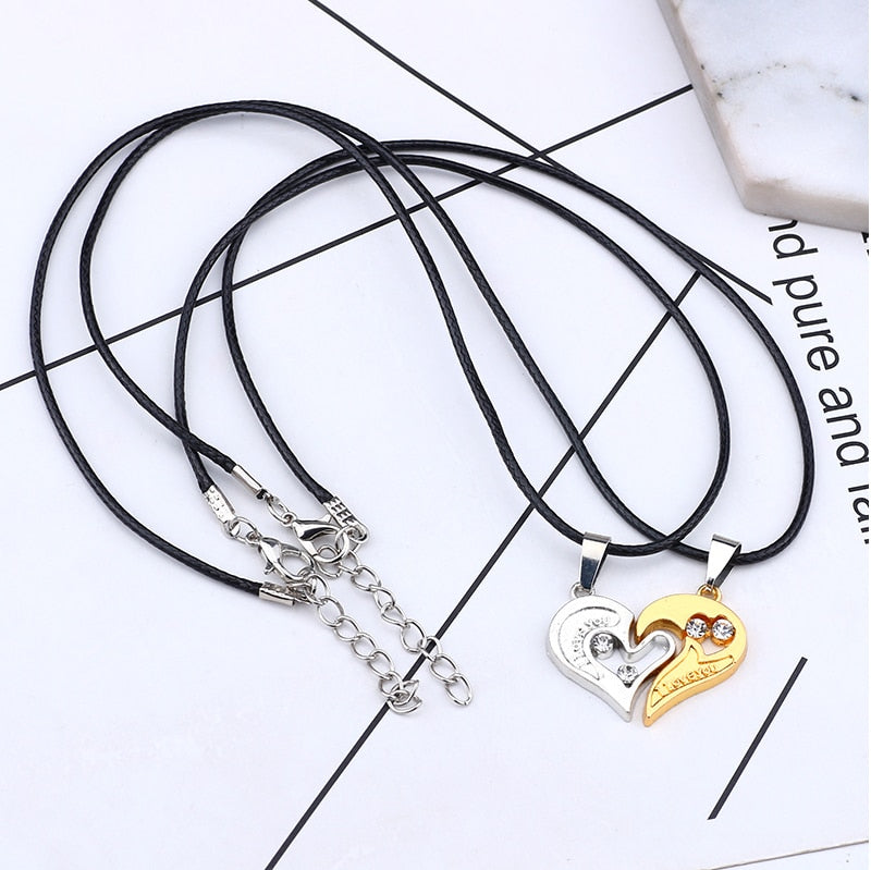 matching necklaces for couples necklaces I Love You Heart-shaped Pendant Choker For Women Gift 1 Pair - MERGE.DAY.1.FREESTYLE