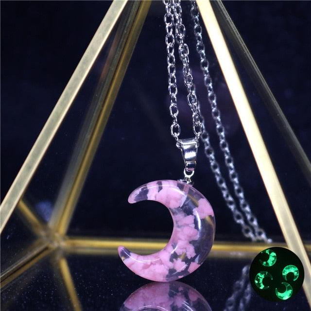 Resin Rould Ball Moon Pendant Necklace Women Blue Sky White Cloud Necklace - MERGE.DAY.1.FREESTYLE