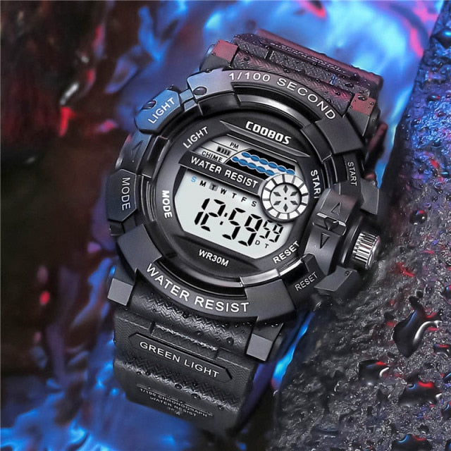 Men Sport Watch High-end Silicone Strap Military Wrist Watch Calendar Waterproof Digital Watch - MERGE.DAY.1.FREESTYLE