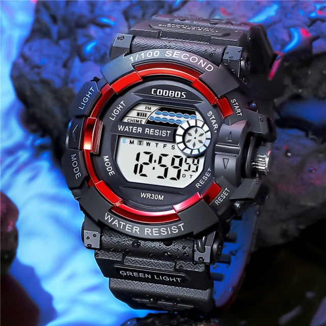 Men Sport Watch High-end Silicone Strap Military Wrist Watch Calendar Waterproof Digital Watch - MERGE.DAY.1.FREESTYLE