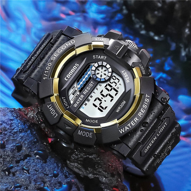 Men Sport Watch High-end Silicone Strap Military Wrist Watch Calendar Waterproof Digital Watch - MERGE.DAY.1.FREESTYLE