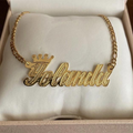 nowadaysfashion Personalize Custom Name Crown Necklace Nameplate Pendant Necklace Made Any Name - MERGE.DAY.1.FREESTYLE