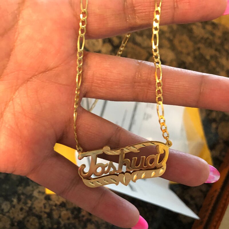 nowadaysfashion Name Necklace Double Name Plate Custom Nameplate Necklace - MERGE.DAY.1.FREESTYLE